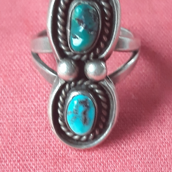 ❤ NATIVE AMERICANO STERLING SILVER RING - Picture 4 of 16